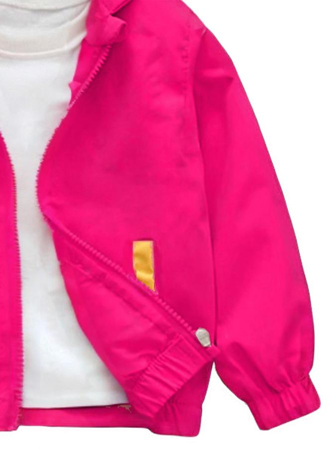 Take Two Girls Zip Up Pocket Detail Hoodie Jacket With Rabbit Ears - Image 3